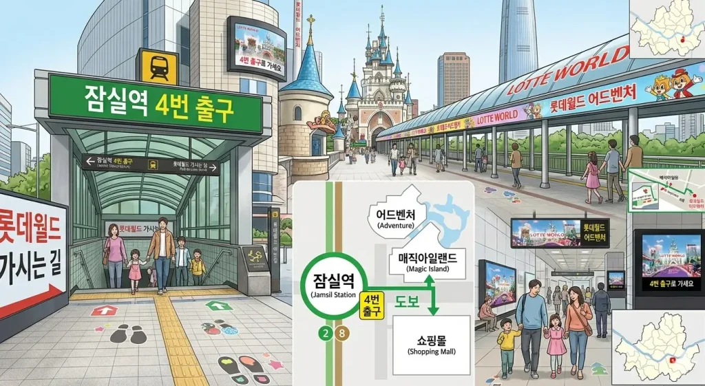 잠실-롯데월드-몇번출구